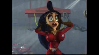 Traci Torpedoes from [Freaky Flyers] and her bouncy 