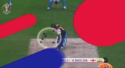 This clip was recorded during the live broadcast of India vs England in the 2019 cricket world cup. Here you can see Kohli's weak zone against seam since 2016.