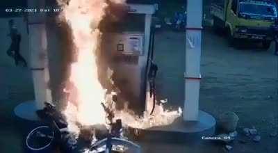 He did not switch off the bike...