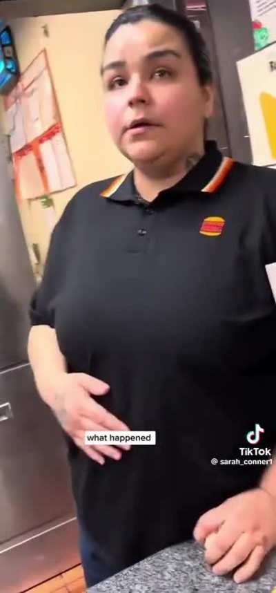 Customer gets angry at Burger King employee for saying nice