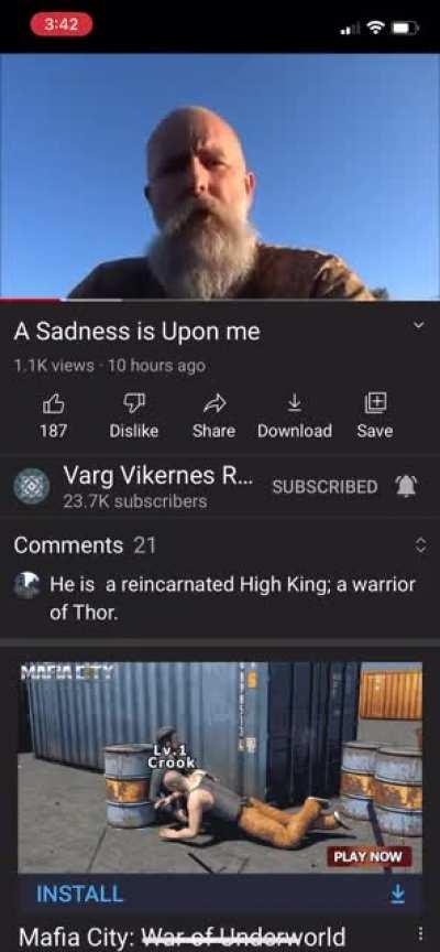 it penetrates deep inside him😰😰