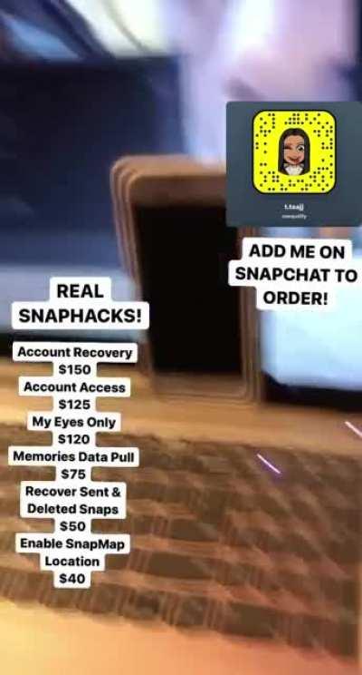 You guys need a REAL Social Media Hacker? add @naequality For Snapchat, Instagram, & Facebook Hacks. Hit The Telegram Group Link In Comments For Proof!