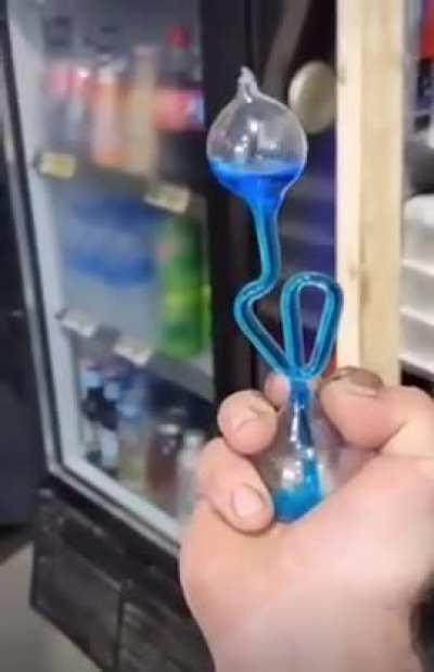 suspicious blue substance