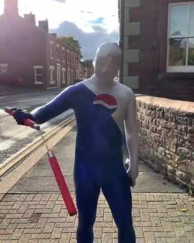 Pepsi Man does not tolerate Coca-Cola