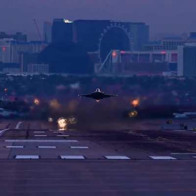 F-35A takes off at Nellis Air Force Base, Nevada.