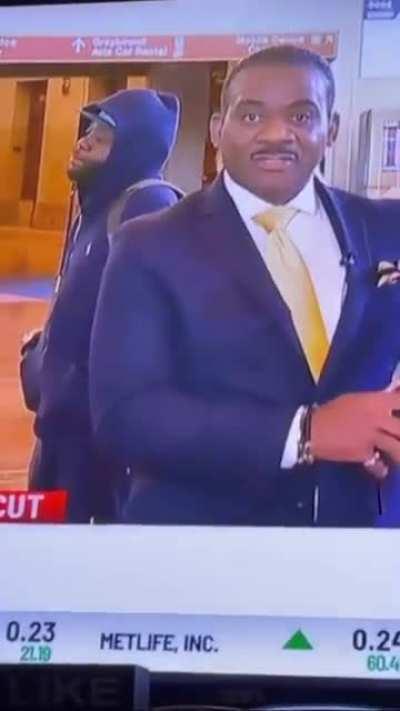 Guy finds out live from the news reporter that the benches recently removed had bed bugs in them