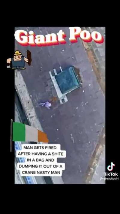 Follow up for the lad who threw the poop off the crane