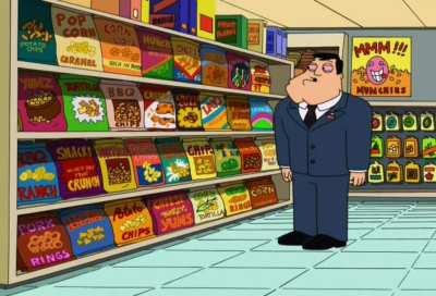 No lines of dialogue, but still one of the funnier American Dad scenes.