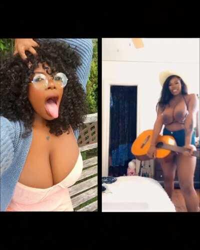 She’s easily the best guitar player from this planet. Love her cute giggle at the end.