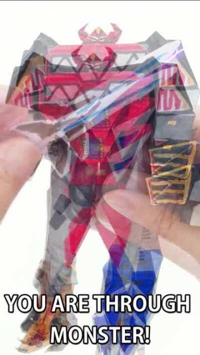 Shinka Gattai Daizyuzin paper craft