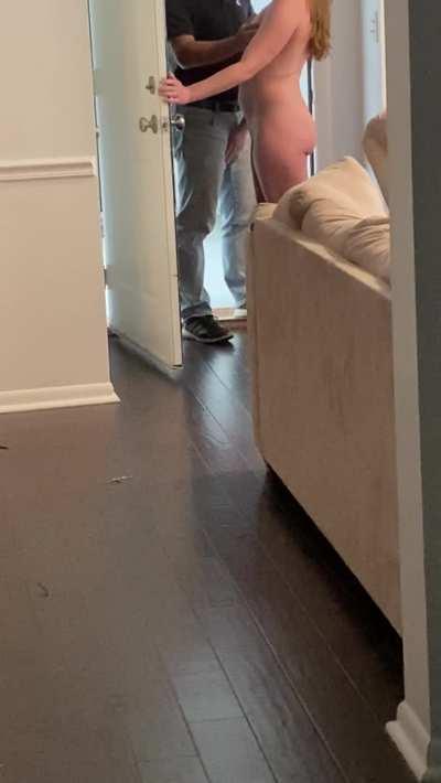 Delivery dare with touching part 1!