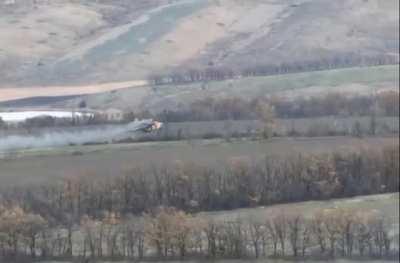 the vicinity of Bakhmut on October 31. A Ukrainian anti-aircraft missile shot down a helicopter from 