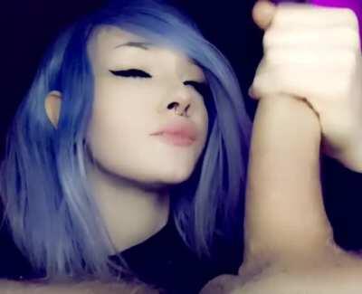 I’m just here to be an obedient fuckdoll 💙 hope you cum extra hard tonight 😘