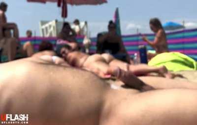 Tiny little dick humiliated at the nude beach