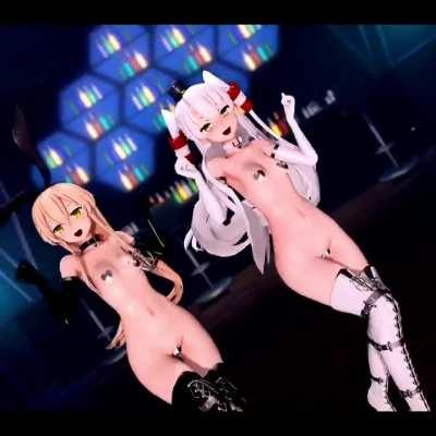 Shimakaze & Amatsukaze - Bunny Style [MMD R15] 