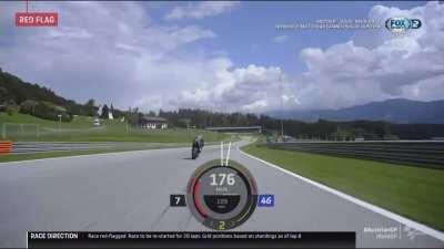 Rossi's POV during the crash