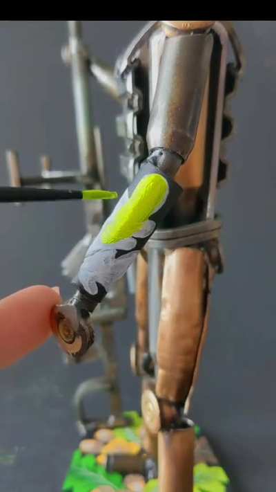 Ukrainian Sniper painted in Ukrainian Patterns.