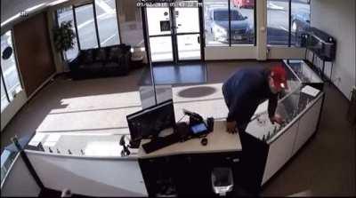 A professional robber at work