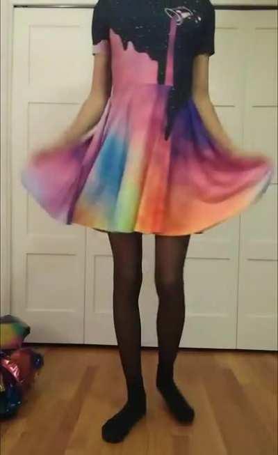 Femboy Friday! Here's another Twirl in one of my first dresses ever!