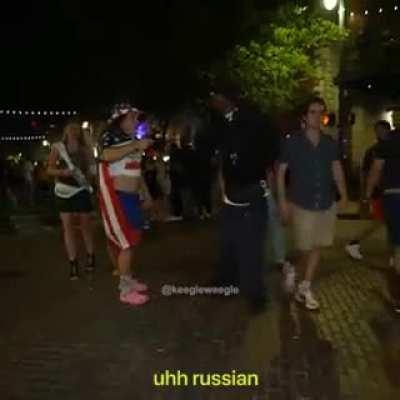 I meant to hit the Russian