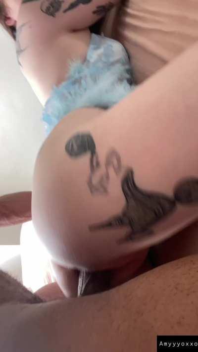 Sometimes I just leave hubby at home - he doesn't have to get used to the privilege of always shooting my videos. I always make sure he can taste the bull's cock on my lips when I get back home!