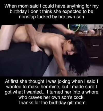 Getting to fuck her senseless is the best gift a son could ask for