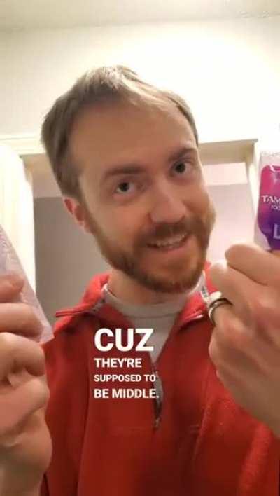 Left tampon right tampon? 😂🤦🏽‍♂️