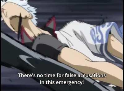 What do you do when your handcuffed and gotta go to the restroom? [Gintama]