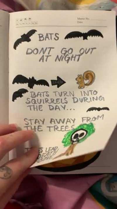 finished camp unus annus survival handbook!! (i spelled gentle wrong on the last page and hate myself lmao)