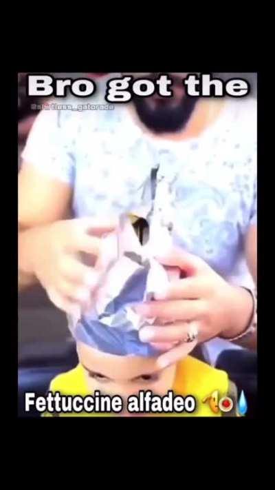 “Gimme the fettuccine Alfredo”
