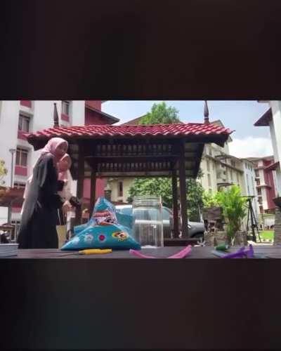 Girls get unexpected visitor.