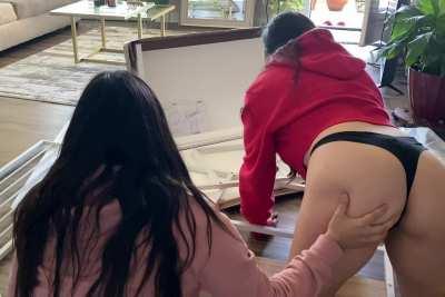 Ever wondered what two lesbians assembling furniture looked like? 😅