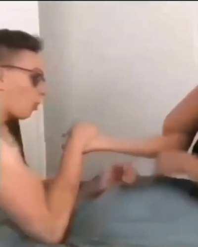 To have a normal arm-wrestling match