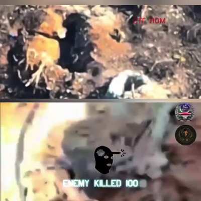 Steel-balls Chechen(Ukraine side) storms trench and kills 3 Russians. Enemy visible. Drone and gopro footage. Batalion Sheikh Mansur. (Music)