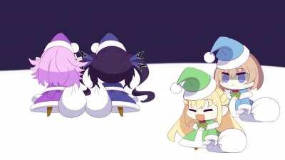 Nep-Nep makes everyone Padoru Padoru! [animated]