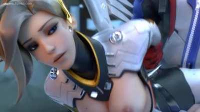 Mercy healing Soldier (ellowas)