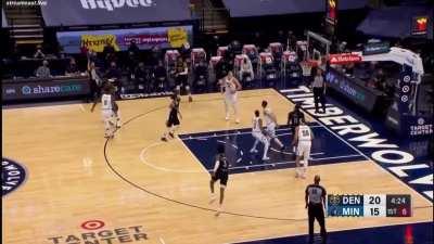 [Highlight] Anthony Edwards gets the rebound and his a step back three