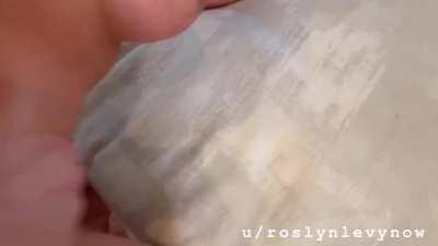 I’m a slutty bimbo: cum on my face and get right back to fucking my ass