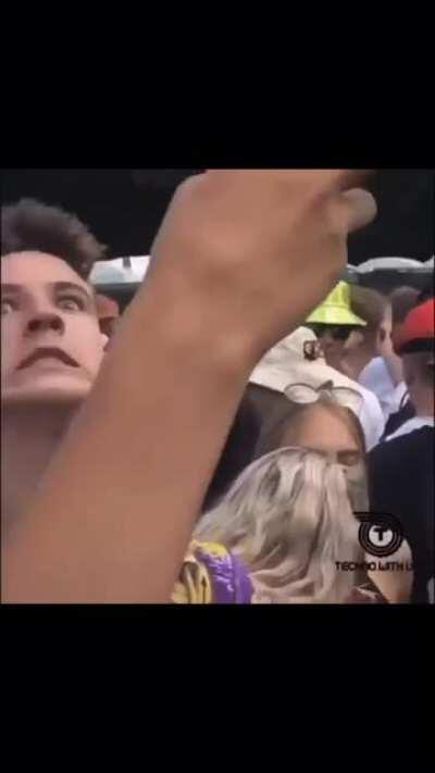 I hope that piece of gum is helping the poor lad out hahhaha