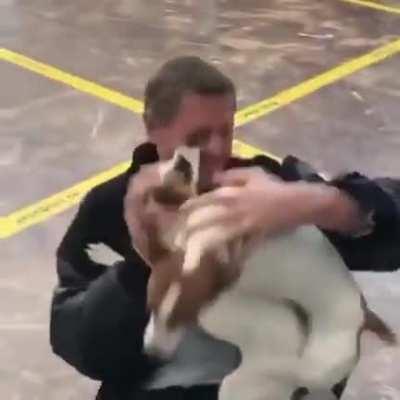 Master returns from a trip