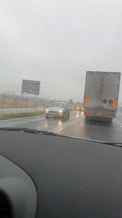 They're honking, flashing their lights... What is it with these drivers?