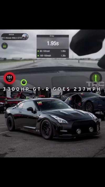 It just passes the Lambo like its nothing 