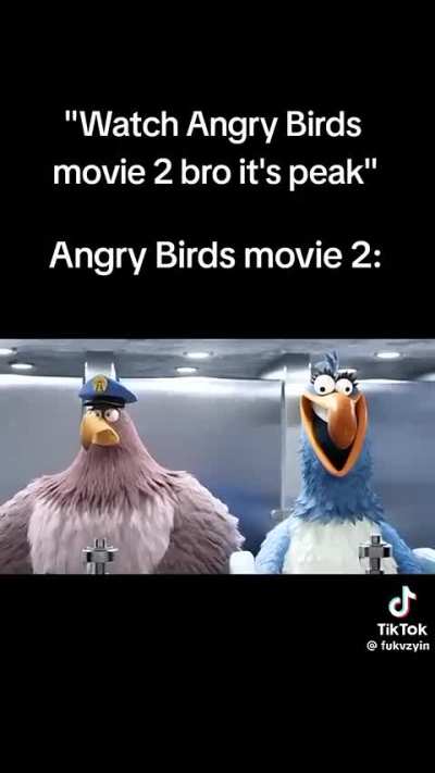 Watch The Angry Birds Movie 2 bro its peak. Meanwhile TABM2: