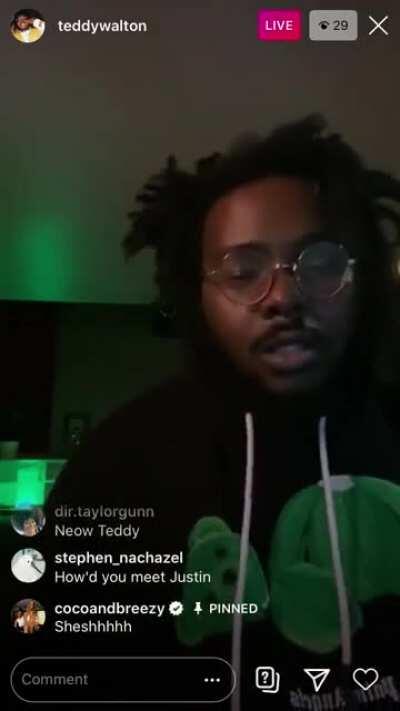 Teddy Walton previewed an unreleased song on Instagram Live last night