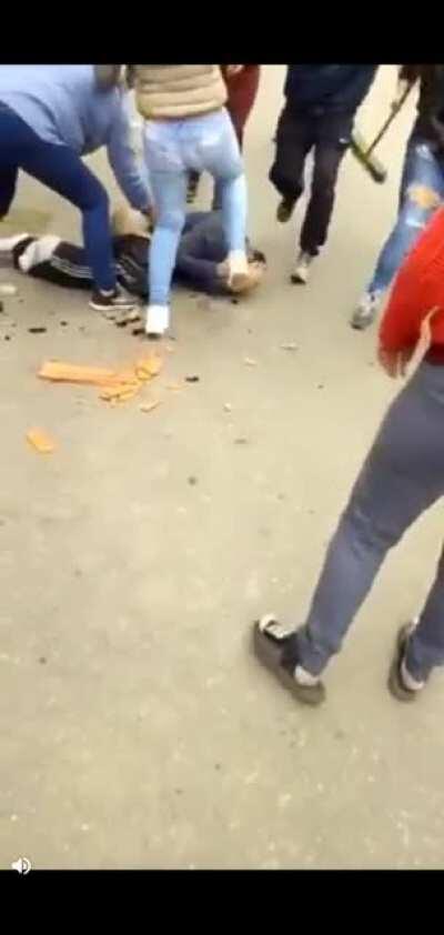 Rapist gets street justice sticks in the ass and the dog licking his dick really makes this video shine 👏 *reupload with better format ( for full experience )