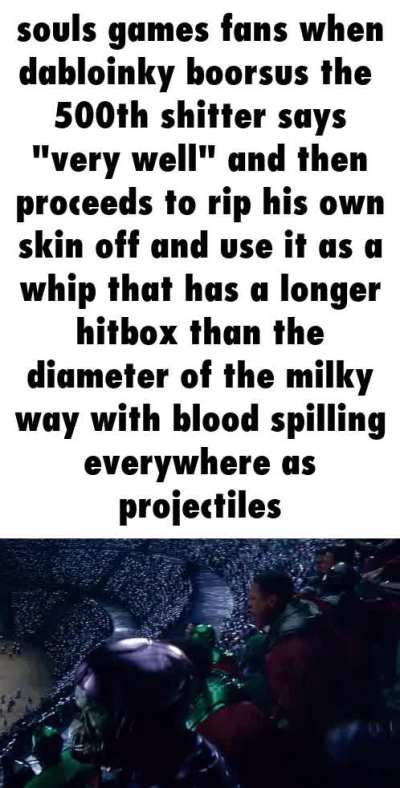 and then they give off the most inspiring speech of all time coupled with some peak lore as well