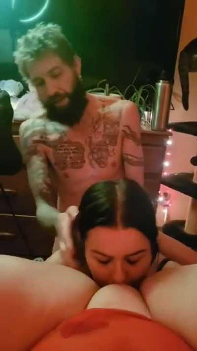 [FFM] While he fucks her deep, they both eat my pussy