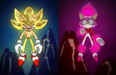 Super Sonic and Burning Blaze animated transformation. By @EmptyWasher