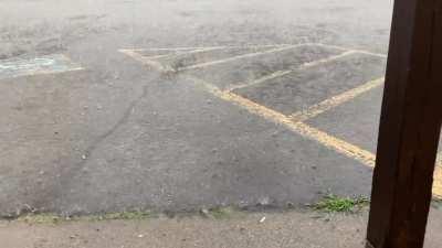 From a storm this morning