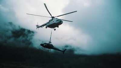 AS350 slinged by MI helicopter